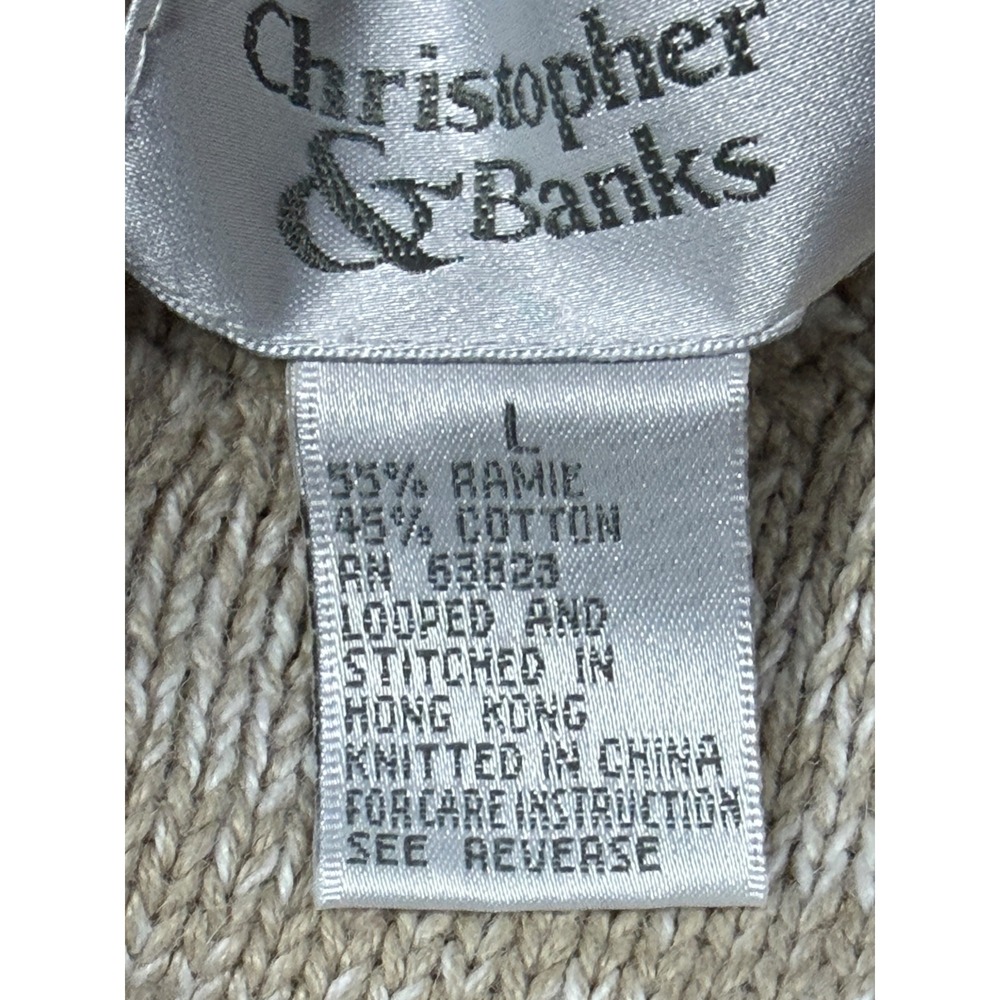 Y2K Christopher & Banks Vtg 2001 Blue Bird Embroidered Cardigan Sweater Large - Picture 3 of 13